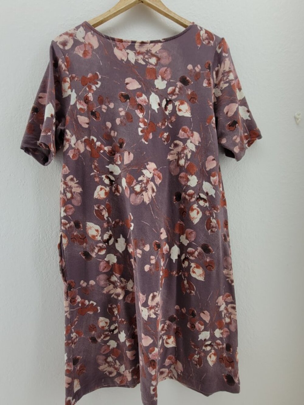 J Jill Shirt Dress Womens M Floral Shift Pockets Pure Jill Affinity French Terry - Picture 3 of 9